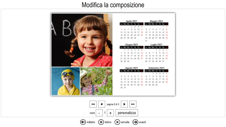 Calendari con più pagine