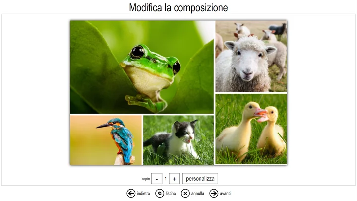 Autocomposizione con layout tipo mosaico