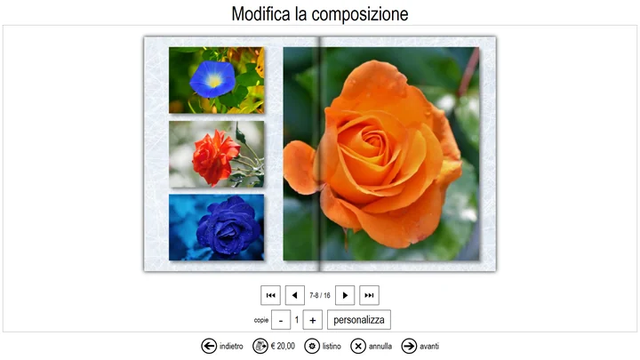 Fotolibro a pagine doppie