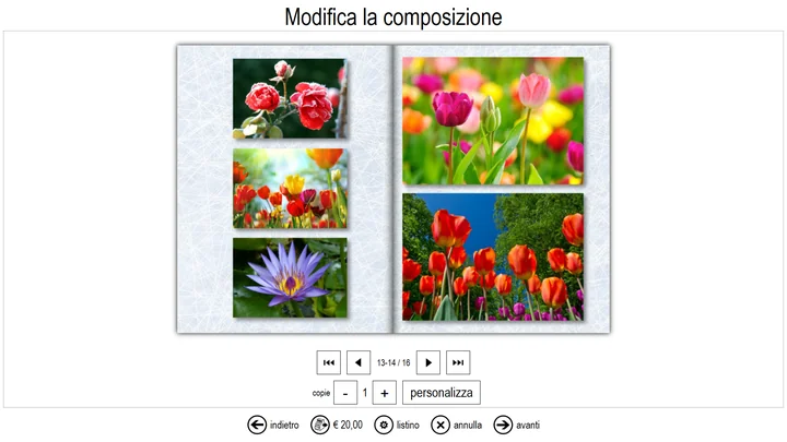 Fotolibro a pagine singole