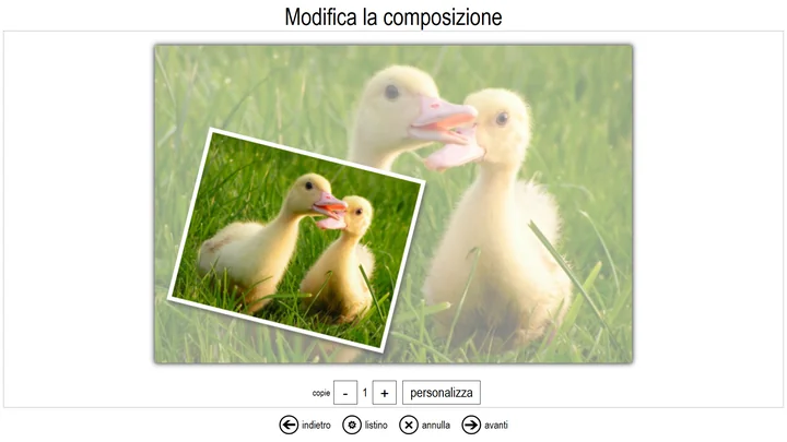Sfondo con le foto del cliente