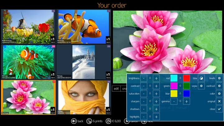 Advanced manual colour corrections can be enabled.