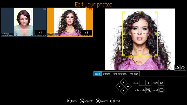 Passphoto with biometric data.