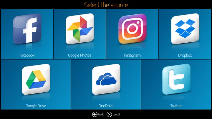 Load images from social network folders.